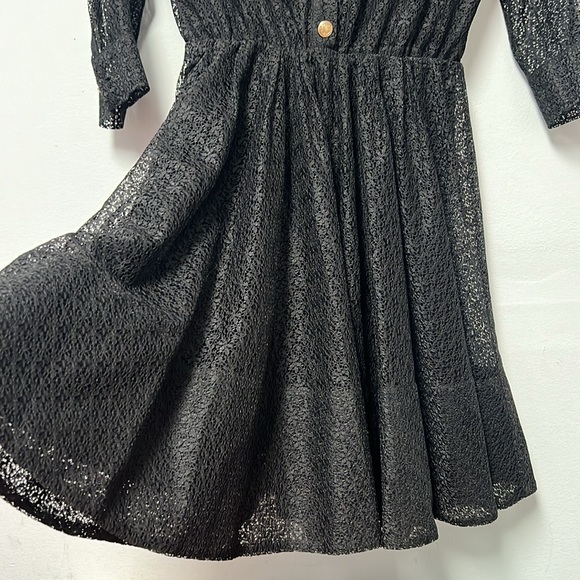 MAJE Ramona velvet trimmed lace mini dress size 3=Large NWT - Picture 5 of 12